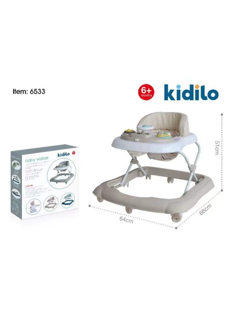6dd59a3e-3879-4903-bd39-ab962d097ee1.jpeg مشاية أطفال كيديلومشاية أطفال قابلة للتعديل من كيديلو مع صينية لعب