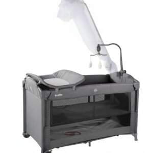 Bedside Baby Crib & Foldable Travel Cot with Adjustable Levels, Mosquito Net and Toys – Code T702L