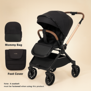 Kidilo D900 Stroller – 5-Point Harness, Reversible Handle, 360° Front & Rear Wheels, Two-Way Seat, Winter Cover, Extendable Canopy – 10.6 kg
