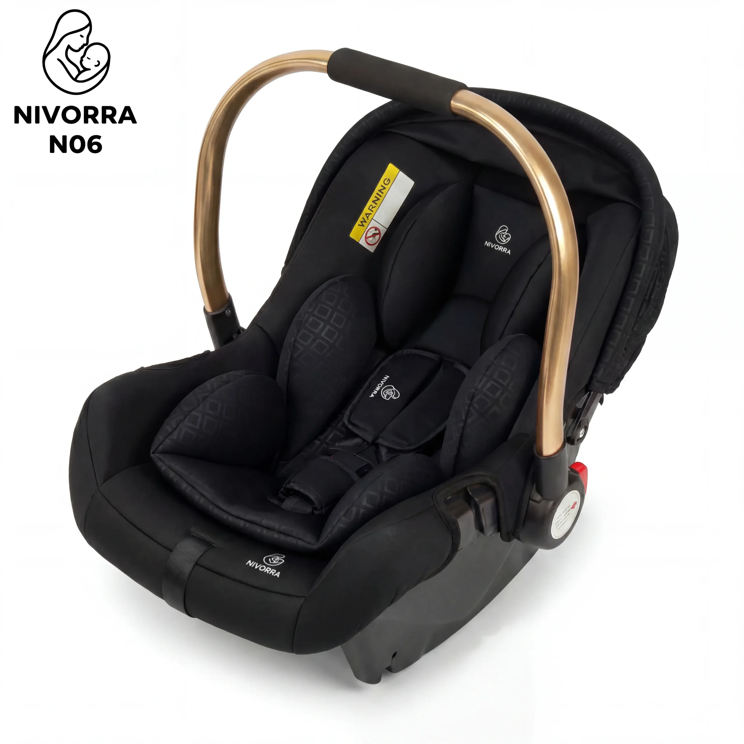 imgi_7_1781686032341548684 كارسيت سيارة وحامل أطفال فاخر من نيفورا (NIVORRA) – خفيف الوزن، حزام أمان بثلاث نقاط، 0-13 كجم (من الولادة حتى 15 شهر) – N06