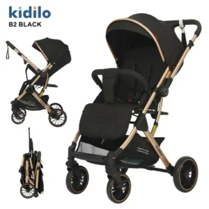 عربة الأطفال الاسترولر كيديلو B2《 Kidilo B2 Convertible Stroller 》 يد تحكم قابلة للعكس (اتجاهين) + تعديل أوتوماتيك لمسند الظهر + مظلة واسعة بحماية UPF 50+ + طي سريع وسهل بيد واحدة + مقبض ترولي مبتكر لسحب العربة بسهولة كحقائب السفر + تجربة تنقل فاخرة ومريحة