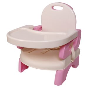 Mastela 7331 Fold-Up Flexible Booster Chair – Floor or Chair Use, Removable 3-Position Tray, Ultra-Compact and Lightweight, Easy Travel Fold, Easy-Clean