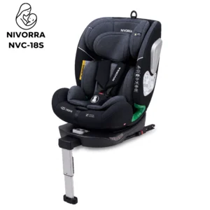 كارسيت NVC-18S- NIVORRA + ايزو فيكس+ ساق دعم امامي + حزام امان خماسي + 360 درجة + 3 مراحل + من 0 ل 36 كيلو